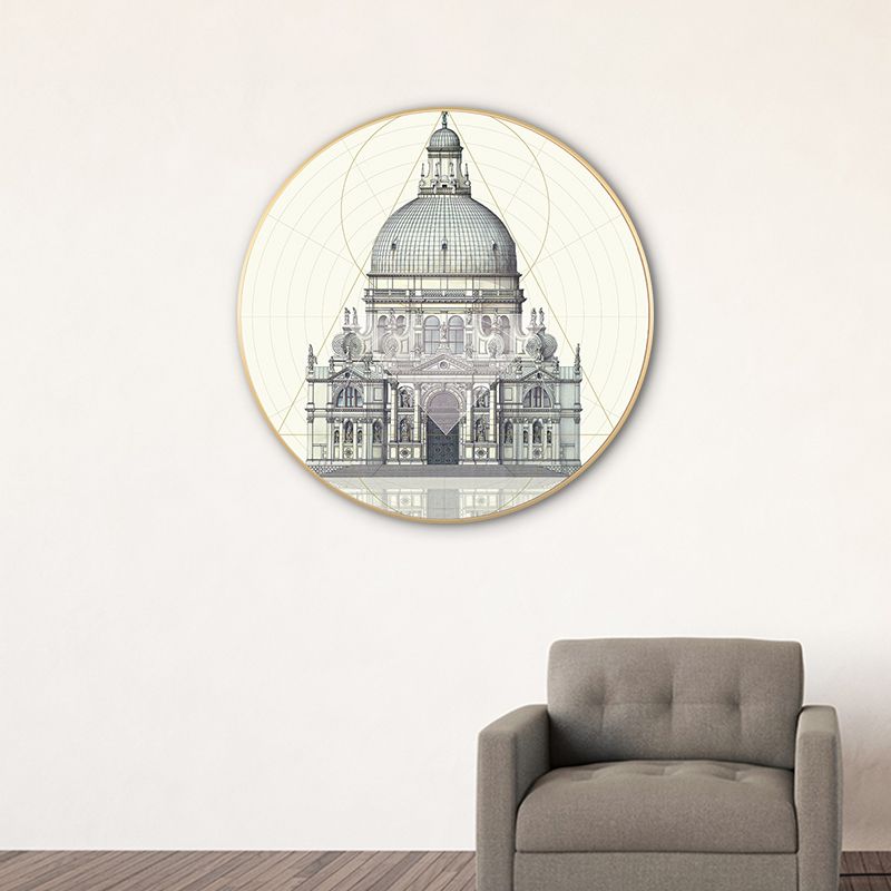 Landmark Building Wall Decor World Culture Textured Bedroom Canvas Print, Multiple Sizes