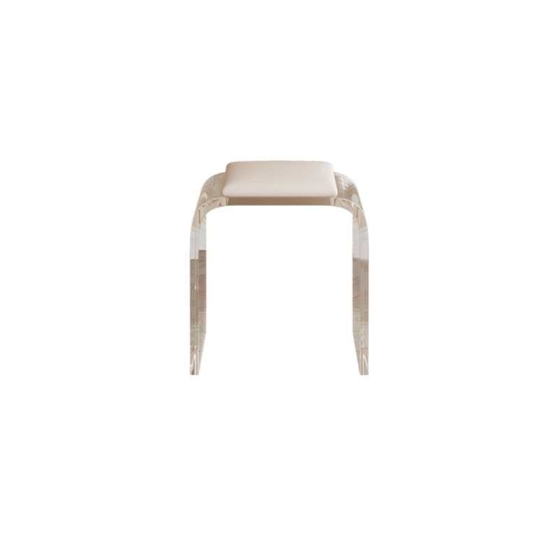 Stone Top Make-up Vanity White Wood Dressing Table with 2 Storage Drawers