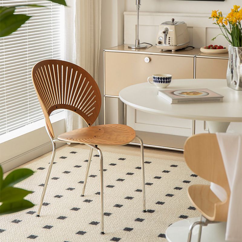 Stacking Outdoors Dining Chairs Modern Solid Wood Patio Dining Chair