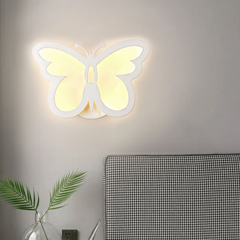 Creative Butterfly Sconce Light Fixture Modern Acrylic Wall Sconce Light for Bedroom