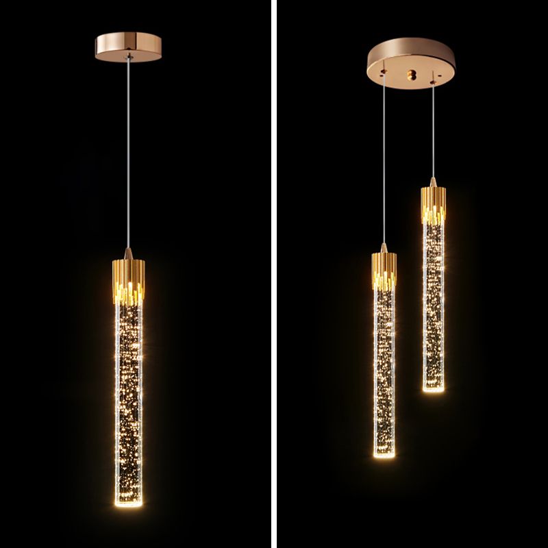 Röhrchen -Anhänger Beleuchtungsrichtung zeitgenössischer Kristall -LED -Schlafzimmer Hanges Anhänger Licht
