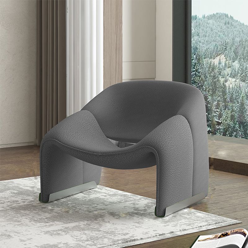 Mid-Century Modern Fixed Back Accent Chair Armless Accent Room Chair for Living Room