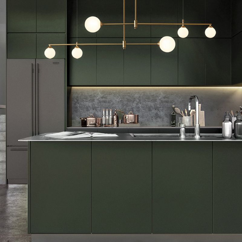 Modern Simple Dining Chandelier Light Round Shade Ceiling Hanging Light for Dining Room