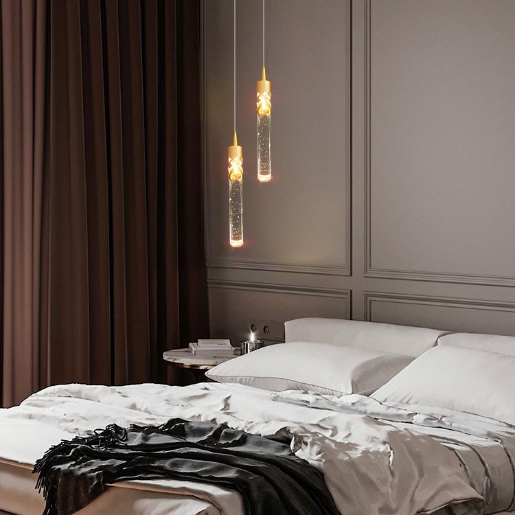 LED Crystal Chandelier Pendant Light Simple Modern Style Living Room Hanging Light Fixture