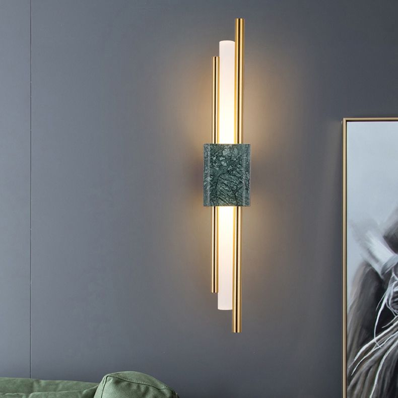 Lámpara de pared de mármol Diclas de luz de pared de estilo moderno para dormitorio