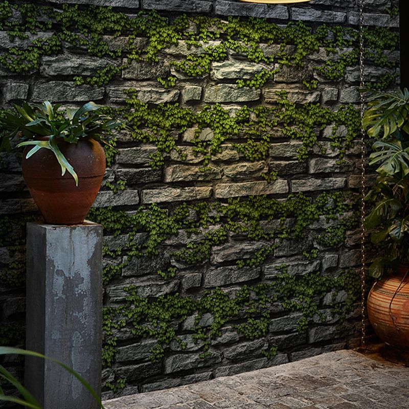 Industrial Brick Wallpaper Roll PVC Unpasted Multicolor Wall Covering for Accent Wall