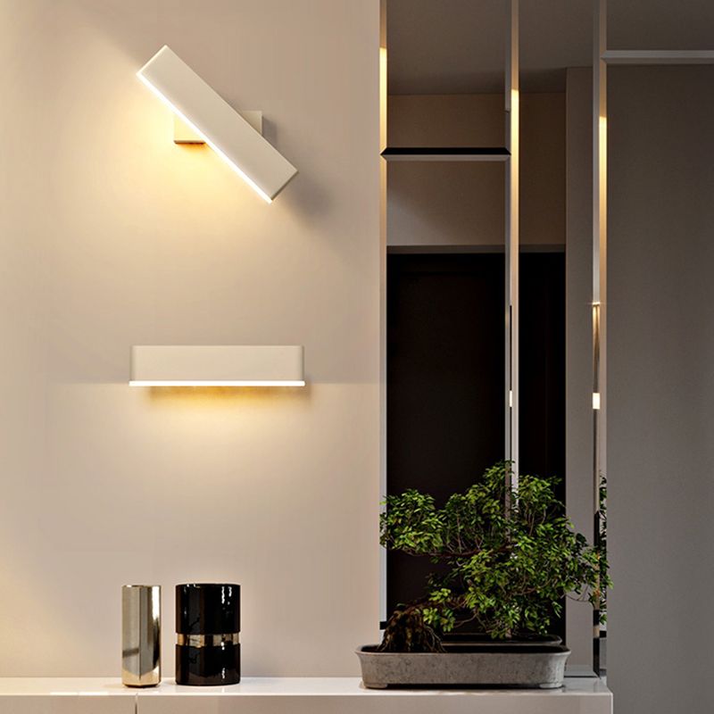 Application de lumière murale rectangulaire Appiculture de métal de style minimaliste moderne