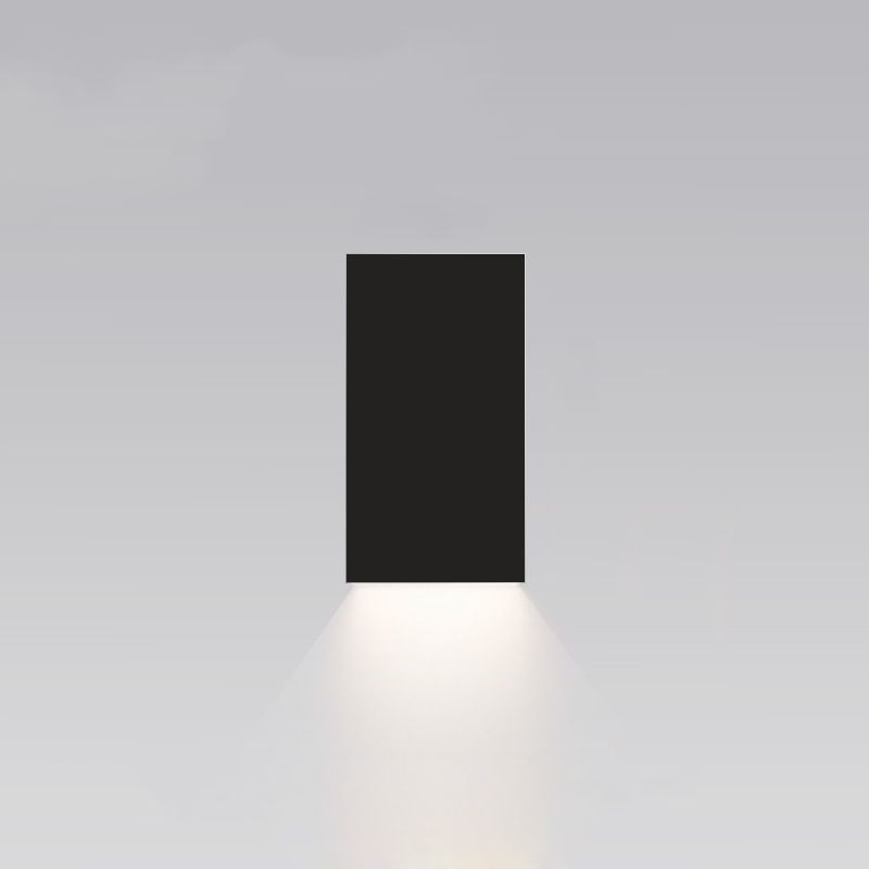 1-Light Wall Light Lamp Sconce Modern Style Geometric Aluminum Wall Mounted Lighting in Black