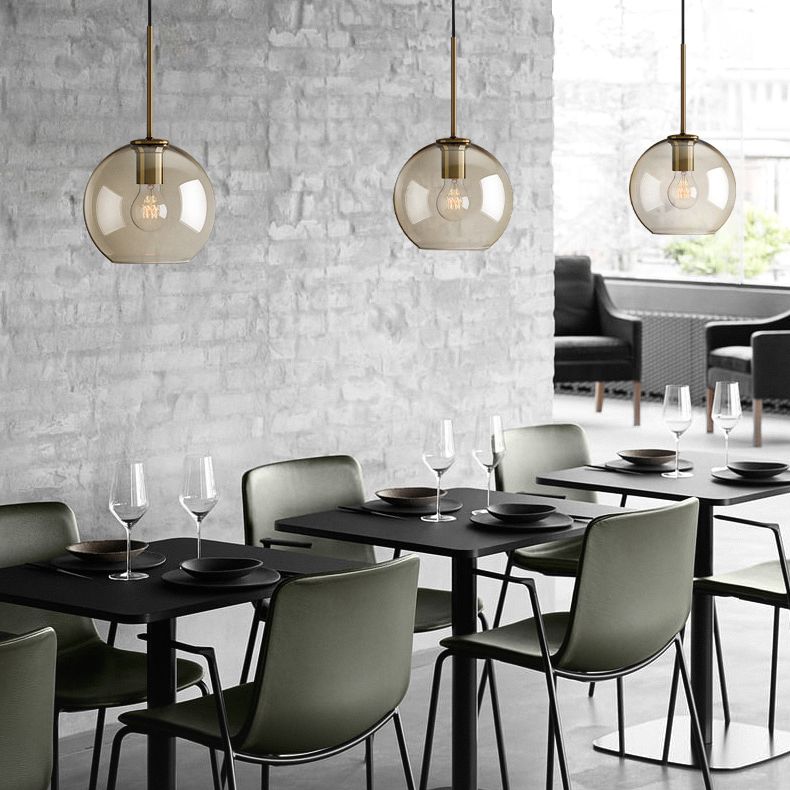 1 pendentif suspendu léger Style industriel en verre transparent plafond