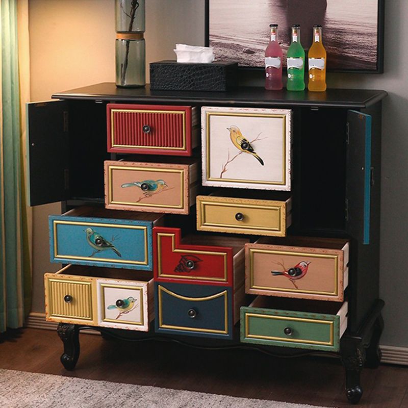 Nautical Wooden Storage Chest Bedroom Horizontal Chest with 3 Drawers