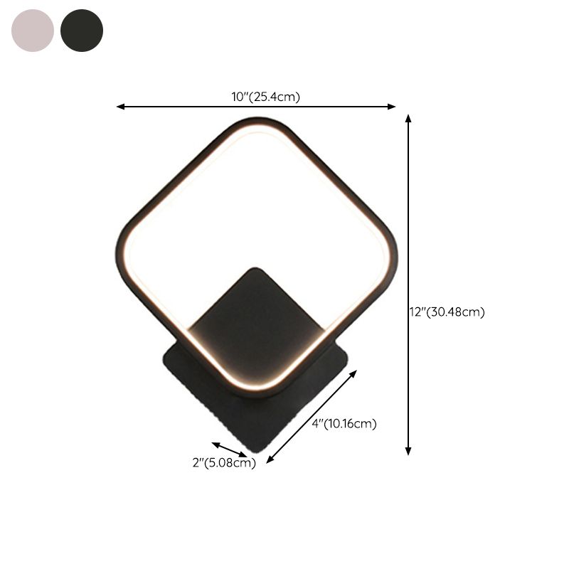 Modernism Single White/Black Wall Mounted Sconce Metal LED Wall Light