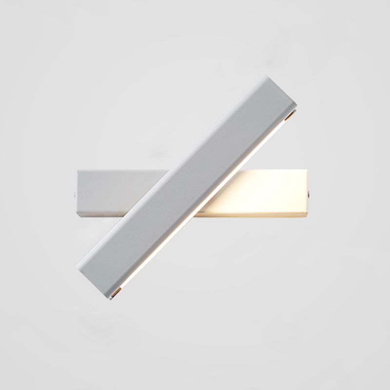 Contemporary Style Metal Wall Sconce 1 Light Led Rotating Wall Light for Living Room