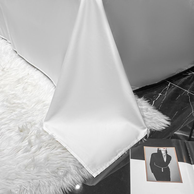 Solid Color Bed Sheet Set 1 Piece Sheet Twill Fitted Sheet Long Staple Cotton Sheet