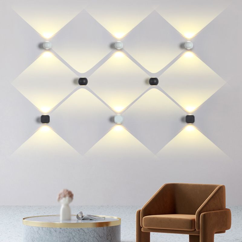 Modern Simple Aluminum Wall Light Circle Shape Rotatable Wall Lamp for Living Room