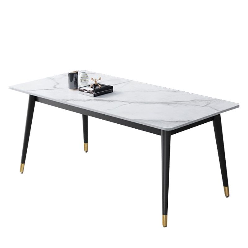 Glam Style 1/2/3/5/7 Pieces Dining Set White-gold Table Kitchen Set for Dining Room