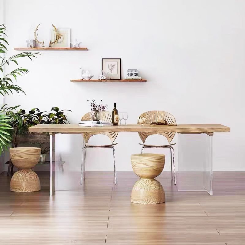 Modern Dining Set 1/2/5 Pieces Rectangle Pine Wood Dining Table for Dining Room Kitchen