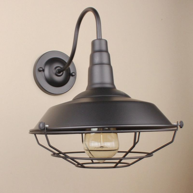 Retro Industrial Style Schwanenhals Stamm Wandleuchte 1 Lichtmetall -Leuchten