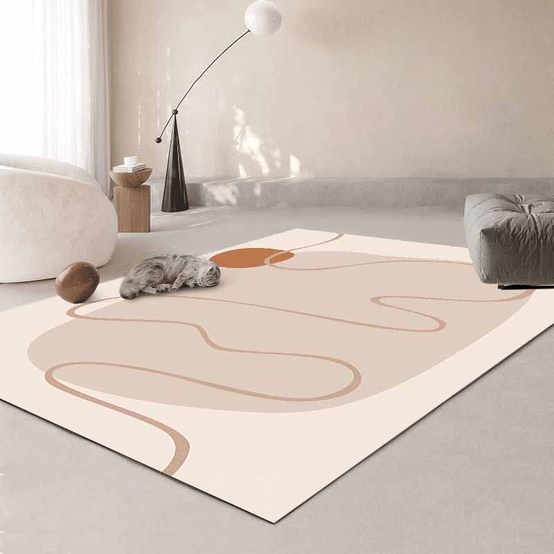 Fancy Patchwork Rug Washable Indoor Rug Living Room Polyster Area Carpet with Non-Slip Backing