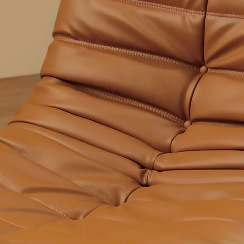 40" Wide Contemporary Sofa Leather Tufted Split-Back Stationary Seating