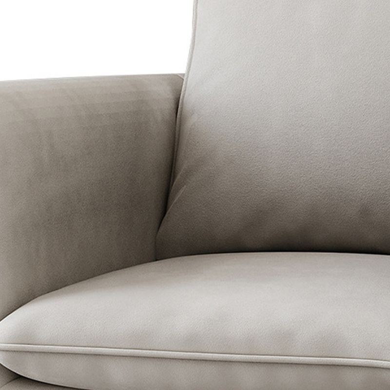 35.43" High Velvet Armless Chair Solid Wood Frame Chair for Living Room