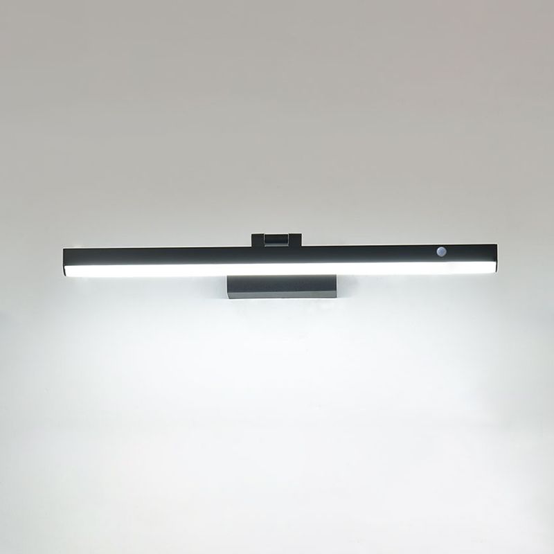 1 Light Thin Vanity Lighting Fixtures Modern Style Metal LED Mirror Lights