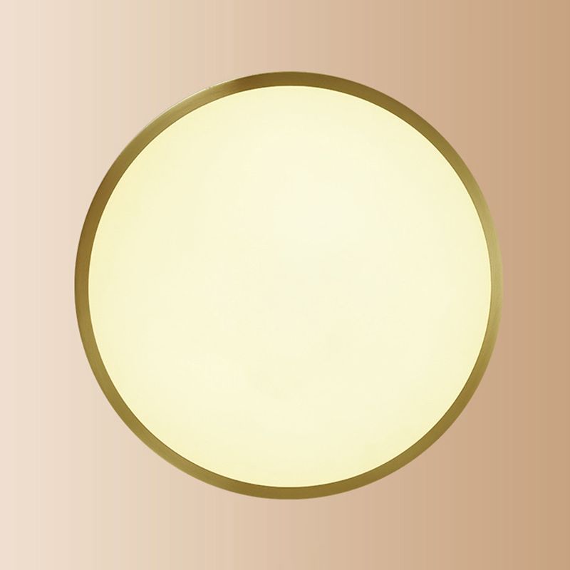 Modern Simplicity Style LED Ceiling Light Gold Round Flush Mount Lighting Fixture for Living Room