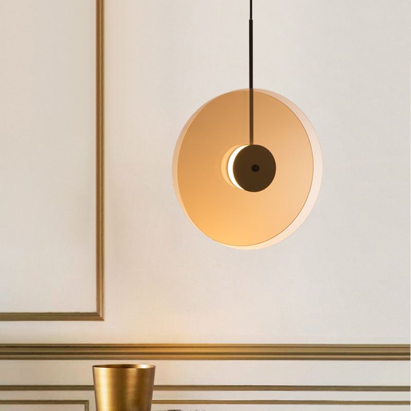 Éclairage encerclant le pendentif éclairage moderne en verre moderne 1 lampe à LED Light Light en noir