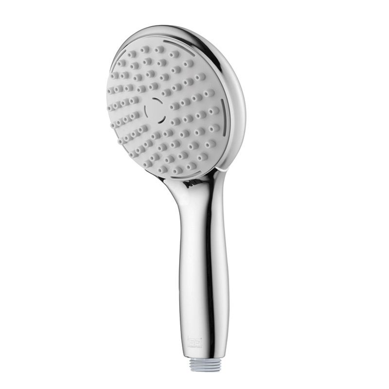 Silver Dual Shower Head with Diverter Adjustable Spray Pattern Wall-Mount Showerhead