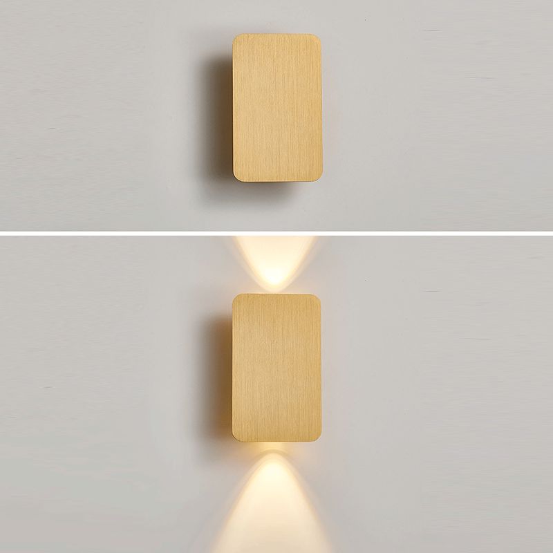 Aluminum Rectangular Wall Light Sconces Postmodern 2 Lights Sconce Light Fixtures for Living Room