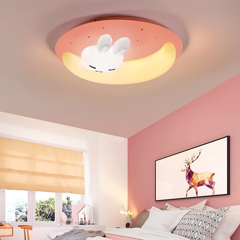Plafonnier encastré à 1 lumière, luminaire de plafond en plastique de dessin animé