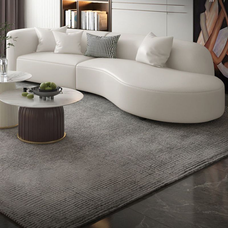 Contemporary Curved Seating Tight Back Tuxedo Arm Sofa for Living Room