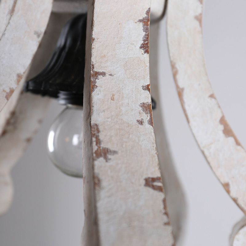 Luce bianca in difficoltà 1 kit di luce appesa a una luce a sospensione a sospensione in legno rustico