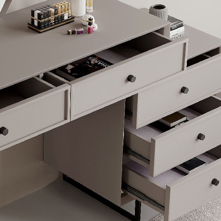 Standing Grey Makeup Vanity Desk Bedroom Vanity Dressing Table Set