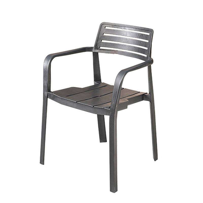 Modern Black Dining Side Chair Stacking Outdoor Bistro Chairs
