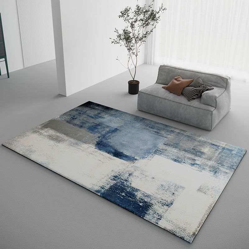 Tapis d'intérieur moderne de couleur Mélange Polyester Encre Bloolage Tapis de support sans glissement pour décoration domestique