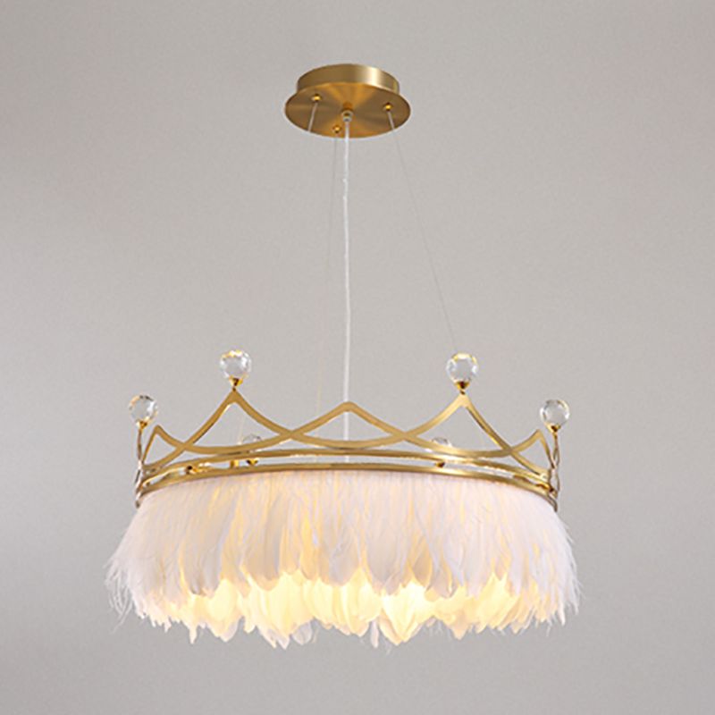 Lampada a sospensione a sospensione del lampadario piuma di piuma