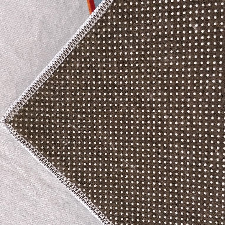 Multicolor Comfort Indoor Rug Polyester Geometric Print Carpet Non-Slip Backing Rug for Living Room