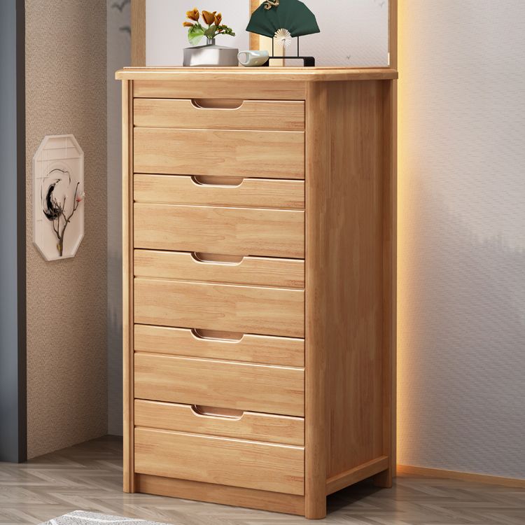 16" W Solid Wood Vertical Lingerie Chest Storage Chest Dresser with Drawers for Bedroom