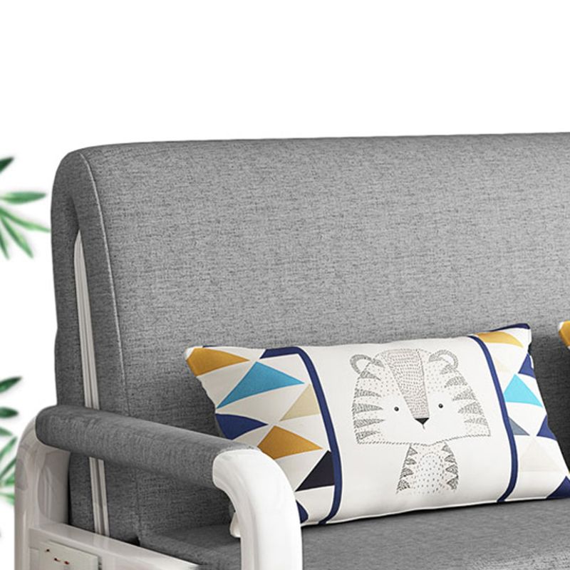 Cotton Blend Slipcovered Convertible Contemporary Bed Sofa Couch