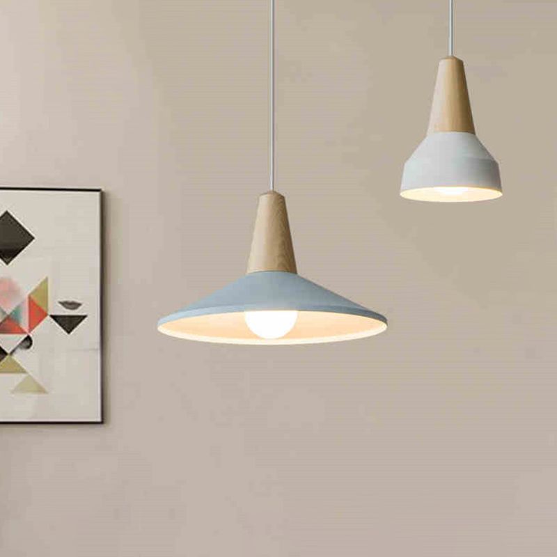 Trota in legno in metallo Trota sospesa a sospensione Simplicità Simplicità Apparecchio di illuminazione a sospensione per camera da letto