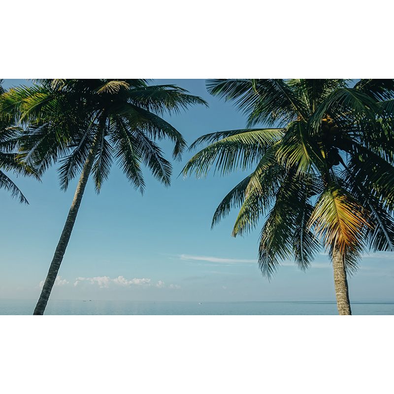 Tropical Trees Murals Water Resistant Wall Covering for Gust Room Bedroom