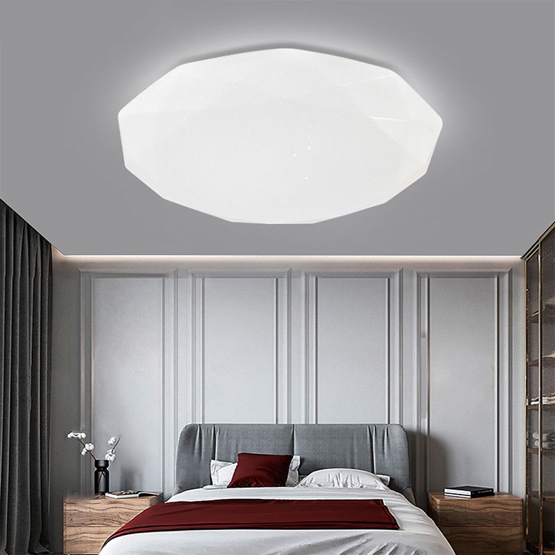 White LED Ceiling Light Modern Ceiling Mount Light with Acrylic Shade for Balcony