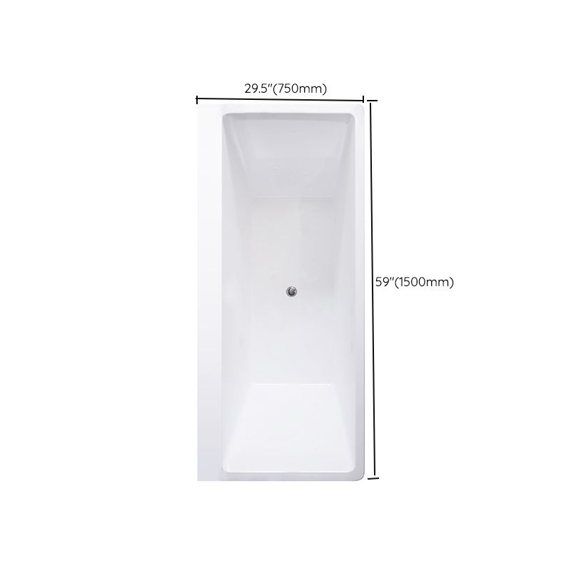 Modern Rectangle Acrylic Embedded Bathtub with Massage Device