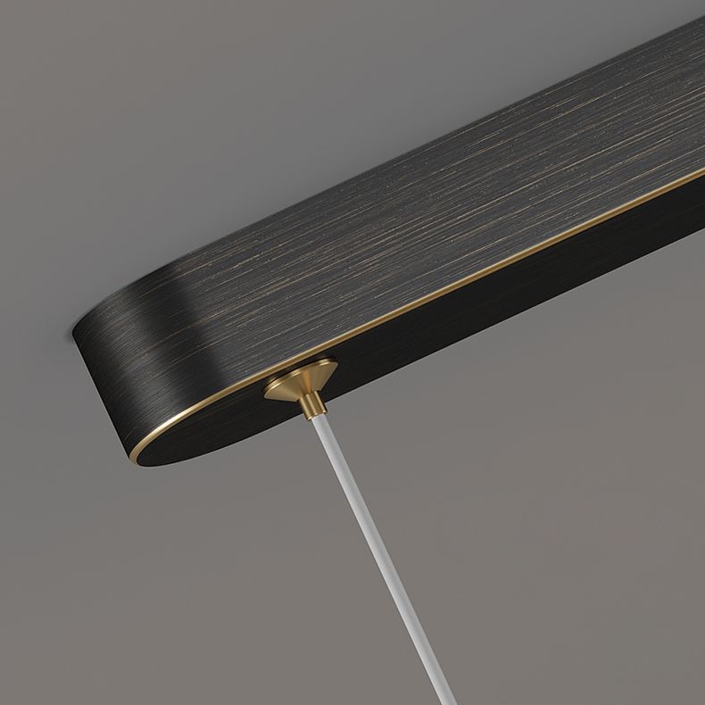 1 Leichte lineare Insel -Leuchten für zeitgenössische Kristallinselkronleuchter in Gold