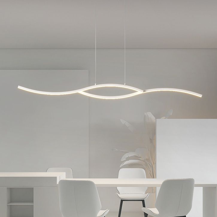 2-Light Modern Island Lighting Black/White LED Ceiling Light for Bedroom