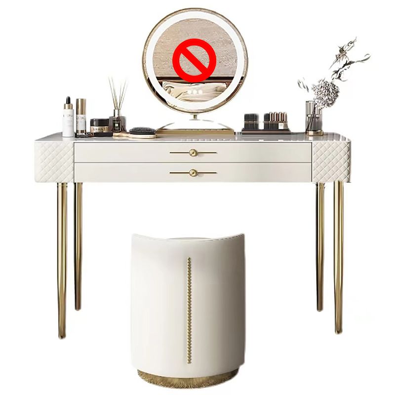 White Makeup Table for Bedroom With Drawer 15.74" W x 31.49" H