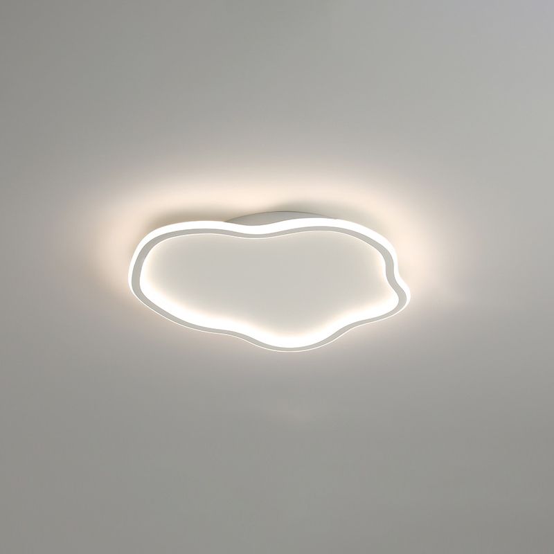 1-Light Waves Flush Ceiling Light Fixtures Modern Style Acrylic Flush Mount Lighting