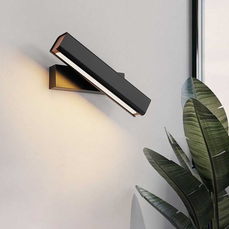 Single White/Black Modernism Wall Mounted Sconce LED Wall Light for Bedroom