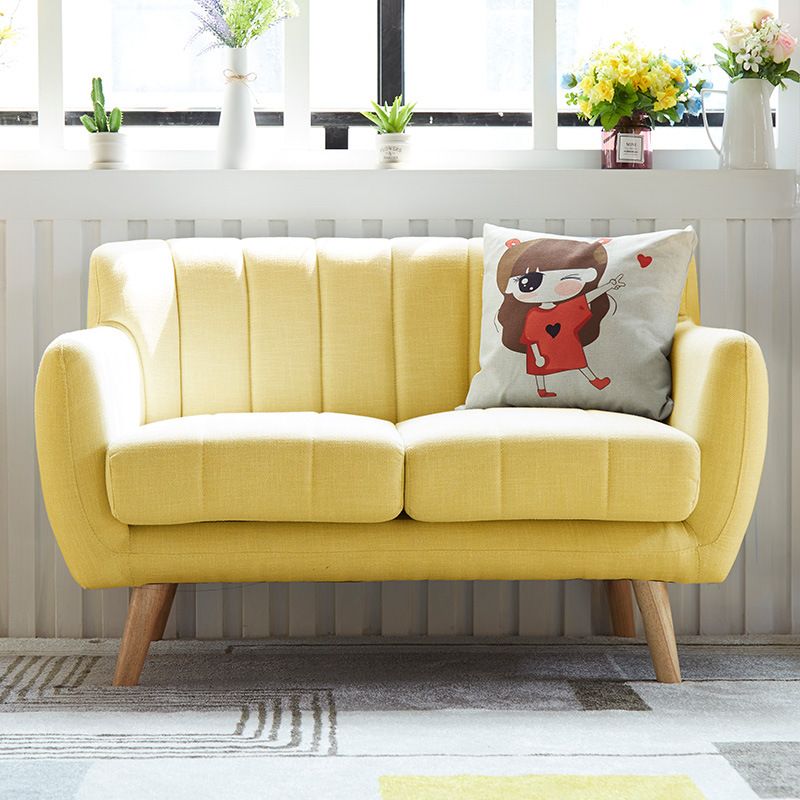 Poolse afwerking Biscuit Back Sofa Square Arm Bank voor woonkamer en thuis