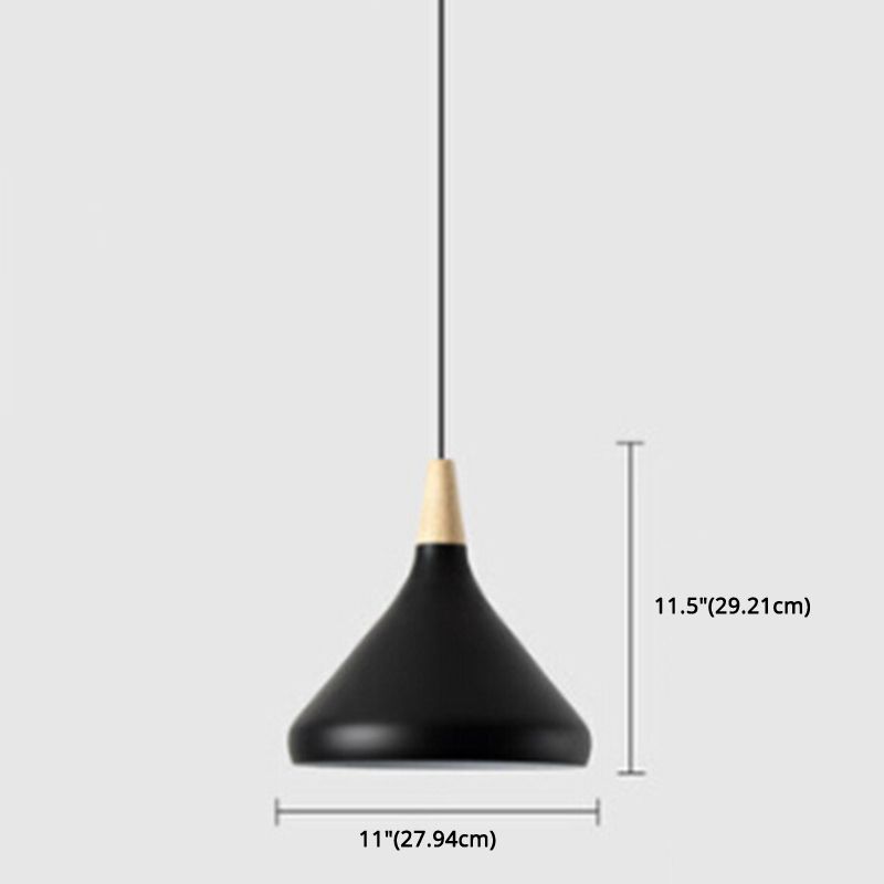 Multi Color Optional Simplicity Pendant Light Nordic Macaroon Aluminum Lampshade 1-Light Hanging Light for Kitchen